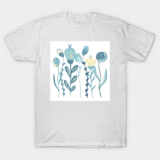 Abstract flowers background T-Shirt